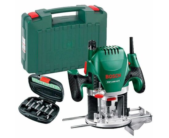 Фрезер Bosch вертикально-фрезерна машина Bosch POF 1400 ACE + набор 6 фре (0.603.26C.801), изображение 2 Фрезер Bosch вертикально-фрезерна машина Bosch POF 1400 ACE + набор 6 фре (0.603.26C.801), изображение 2