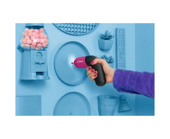 Викрутка акумуляторна Bosch IXO VI Colour, LED, акумуляторний, 10біт, кейс (0.603.9C7.022), зображення 6 Викрутка акумуляторна Bosch IXO VI Colour, LED, акумуляторний, 10біт, кейс (0.603.9C7.022), зображення 6