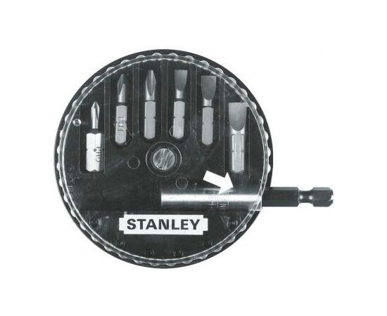 Набор бит Stanley биты Sl, Ph 7шт. + магнитный держатель (1-68-735), изображение 2 Набор бит Stanley биты Sl, Ph 7шт. + магнитный держатель (1-68-735), изображение 2