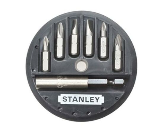 Набор бит Stanley биты Sl, Ph, Pz 7шт. + магнитный держатель (1-68-737), изображение 2 Набор бит Stanley биты Sl, Ph, Pz 7шт. + магнитный держатель (1-68-737), изображение 2