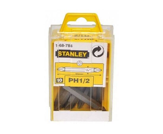 Набор бит Stanley Ph1, Ph2, 60мм, 10шт. (1-68-784), изображение 2 Набор бит Stanley Ph1, Ph2, 60мм, 10шт. (1-68-784), изображение 2