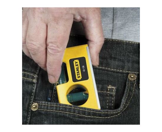 Рівень Stanley "Pocket Level" карманныйl, L=87мм. (0-42-130), зображення 4 Рівень Stanley "Pocket Level" карманныйl, L=87мм. (0-42-130), зображення 4