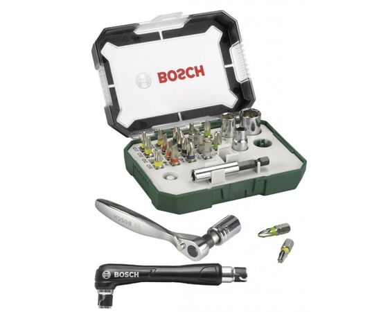 Набор бит Bosch Promobasket Set 19 шт + держатель + трещетка (2.607.017.392), изображение 3 Набор бит Bosch Promobasket Set 19 шт + держатель + трещетка (2.607.017.392), изображение 3