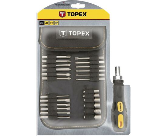 Набор бит Topex 26 шт с держателем (39D352), изображение 2 Набор бит Topex 26 шт с держателем (39D352), изображение 2