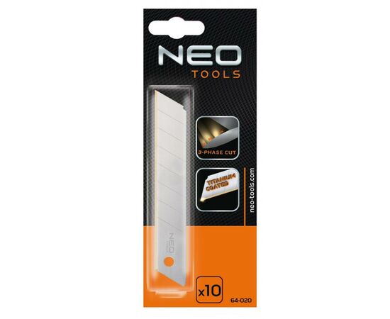 Лезвие Neo Tools 18 мм, 10 шт. (64-020), изображение 2 Лезвие Neo Tools 18 мм, 10 шт. (64-020), изображение 2