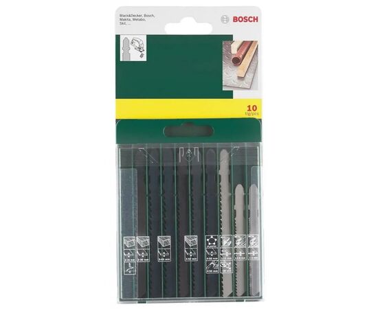 Полотно Bosch для лобзиків, дерево / метал / пластик, 10 од. (2.607.019.461), зображення 2 Полотно Bosch для лобзиків, дерево / метал / пластик, 10 од. (2.607.019.461), зображення 2