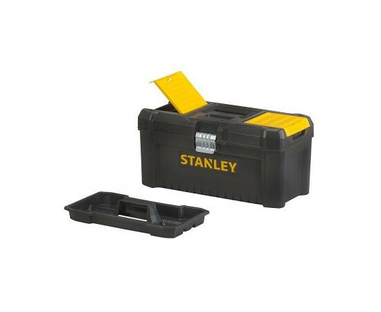 Ящик для инструментов Stanley ESSENTIAL, 16 (406x205x195мм) (STST1-75518), изображение 3 Ящик для инструментов Stanley ESSENTIAL, 16 (406x205x195мм) (STST1-75518), изображение 3