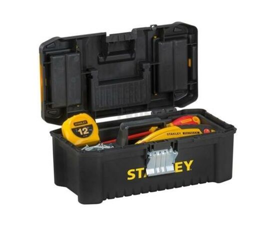 Ящик для инструментов Stanley ESSENTIAL, 16 (406x205x195мм) (STST1-75518), изображение 4 Ящик для инструментов Stanley ESSENTIAL, 16 (406x205x195мм) (STST1-75518), изображение 4
