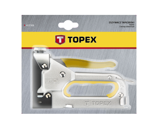 Степлер строительный Topex 6-14 мм, скобы J (41E906), изображение 2 Степлер строительный Topex 6-14 мм, скобы J (41E906), изображение 2