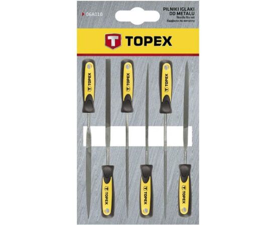 Набор надфилей Topex 6 шт. (06A010), изображение 2 Набор надфилей Topex 6 шт. (06A010), изображение 2