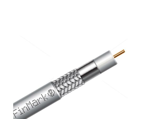 Кабель телевізійний FinMark RG-690, CU, double shielding, 100м (F690BVcu-WB_100_white)