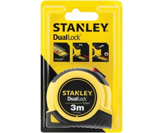 Рулетка Stanley Tylon Dual Lock, 3м х 13мм (STHT36802-0), зображення 2 Рулетка Stanley Tylon Dual Lock, 3м х 13мм (STHT36802-0), зображення 2