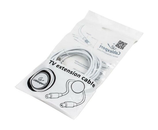 Кабель телевізійний 75 Ом, 5.0 м Cablexpert (CCV-515-W-5M), зображення 3 Кабель телевізійний 75 Ом, 5.0 м Cablexpert (CCV-515-W-5M), зображення 3