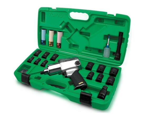 Гайковерт Toptul пневматический 1/2" с набором головок 27ед. (GDAI2703), изображение 2