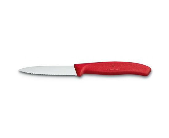 Кухонный нож Victorinox SwissClassic для нарезки 8 см, волнистое лезвие, красный (6.7631)