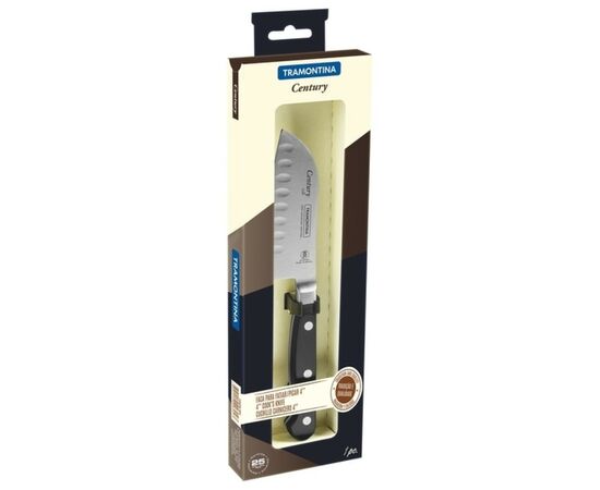 Кухонний ніж Tramontina Century Сантоку 102 мм Black (24020/104), зображення 2 Кухонний ніж Tramontina Century Сантоку 102 мм Black (24020/104), зображення 2