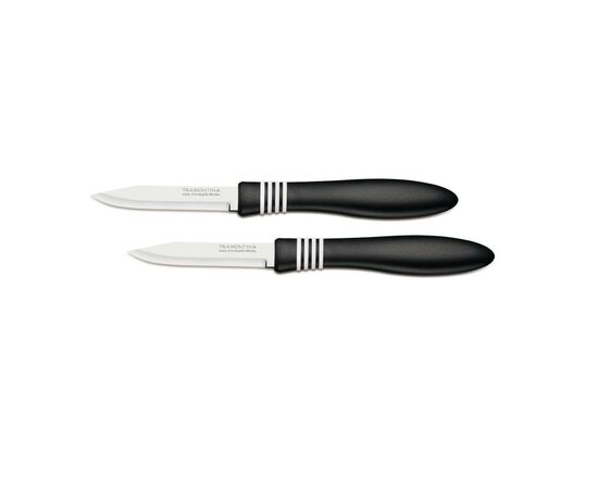 Набор ножей Tramontina COR & COR для овощей 2шт 76 мм Black (23461/203), изображение 2 Набор ножей Tramontina COR & COR для овощей 2шт 76 мм Black (23461/203), изображение 2
