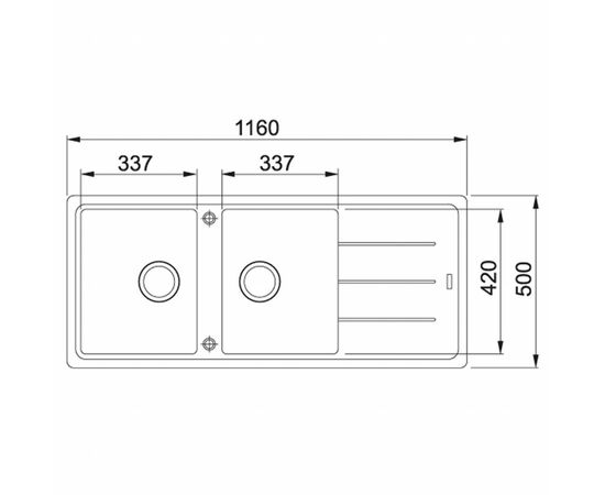 Мойка кухонная Franke Basis BFG 621 (114.0367.619), изображение 2 Мойка кухонная Franke Basis BFG 621 (114.0367.619), изображение 2
