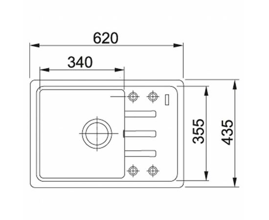 Мойка кухонная Franke BSG 611-62 (114.0575.042), изображение 2 Мойка кухонная Franke BSG 611-62 (114.0575.042), изображение 2
