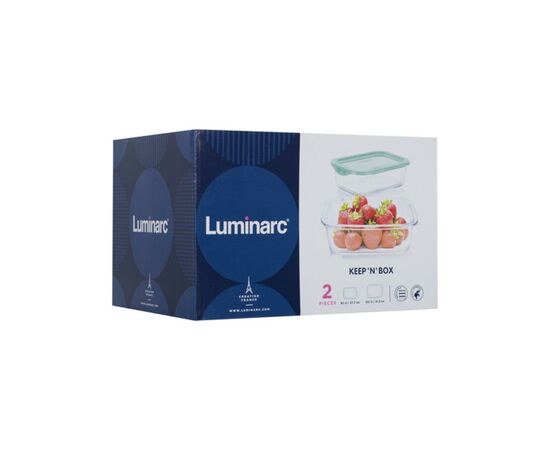 Пищевой контейнер Luminarc Keep'n Box Lagoon набор 2шт прямоуг. 820мл/1220мл (P5506), изображение 7 Пищевой контейнер Luminarc Keep'n Box Lagoon набор 2шт прямоуг. 820мл/1220мл (P5506), изображение 7