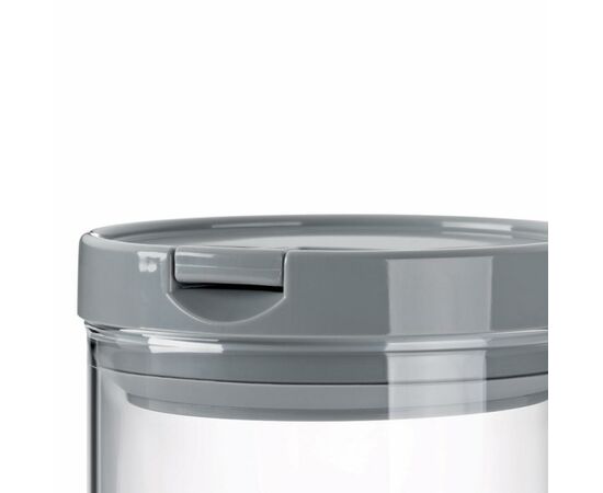 Емкость для сыпучих продуктов Kela Arik Grey 0,6 л 10,5х11 см (12107), изображение 2 Емкость для сыпучих продуктов Kela Arik Grey 0,6 л 10,5х11 см (12107), изображение 2