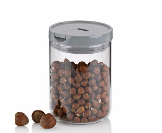 Емкость для сыпучих продуктов Kela Arik Grey 1,2 л 10,5х19 см (12109), изображение 5 Емкость для сыпучих продуктов Kela Arik Grey 1,2 л 10,5х19 см (12109), изображение 5