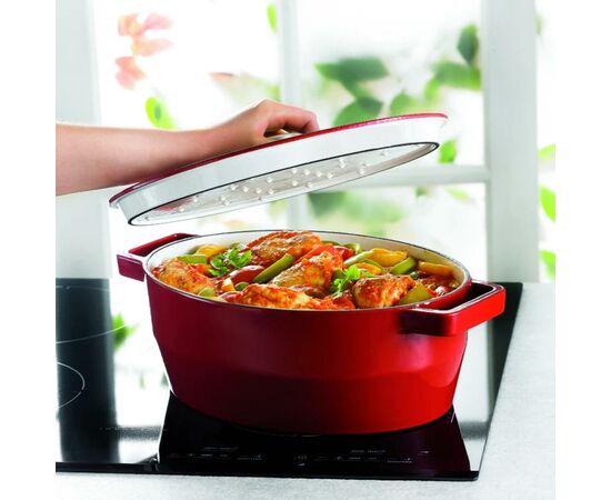 Кастрюля Pyrex Slow Cook Red 5,8 л (SC5AC33), изображение 3 Кастрюля Pyrex Slow Cook Red 5,8 л (SC5AC33), изображение 3