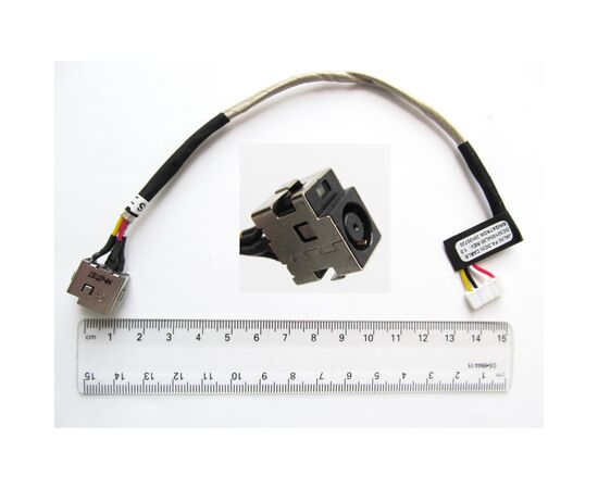 Роз'єм живлення ноутбука з кабелем для HP PJ064 (7.4mm x 5.0mm + center pin), 5(4)-pi Универсальный (A49032)