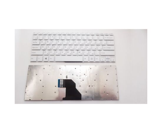 Клавіатура ноутбука Sony SVF14 (Fit 14 Series) белая без рамки RU (A43788)