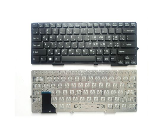 Клавиатура ноутбука Sony SVS13 (S13 Series) черная без рамки подсветка UA (A43679)