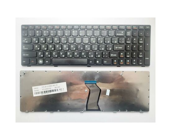 Клавиатура ноутбука Lenovo IdeaPad G570/G770/Z560 Series черная с черной рамкой RU (A43392)