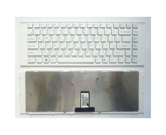 Клавіатура ноутбука Sony VPC-EG Series белая с белой рамкой RU (A43254)