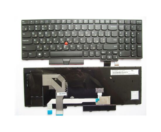 Клавиатура ноутбука Lenovo ThinkPad T570/P51S черная с черной,трек (A46078)