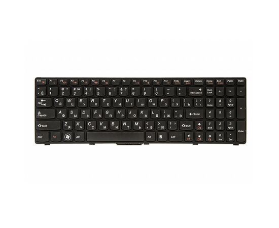 Клавиатура ноутбука PowerPlant Lenovo B570, B590, V570 черный, черный фрейм (KB311538)