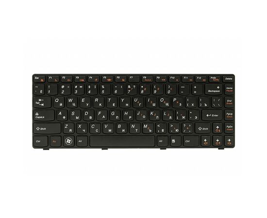 Клавиатура ноутбука PowerPlant Lenovo IdeaPad G470 черный, черный фрейм (KB311897)