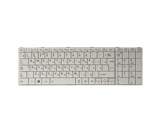 Клавиатура ноутбука PowerPlant TOSHIBA Satellite C850, C870 белый, белый фрейм (KB311781)