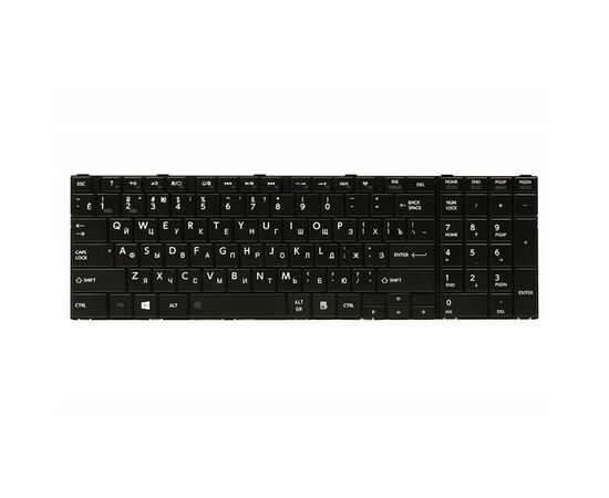 Клавиатура ноутбука PowerPlant TOSHIBA Satellite C850, C870 черный, черный фрейм (KB310272)
