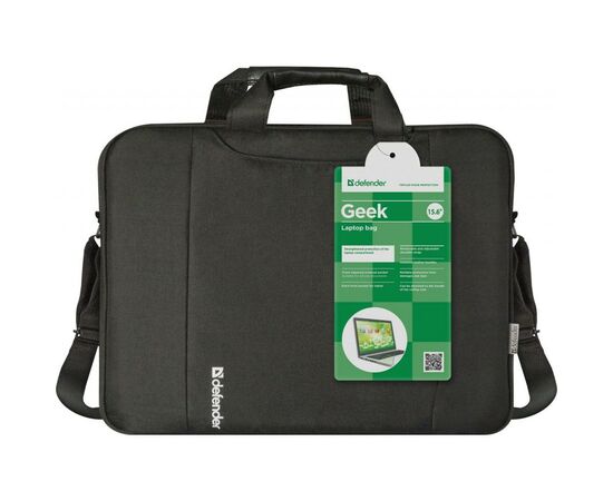 Сумка для ноутбука Defender 15,6" Geek black (26084), изображение 7 Сумка для ноутбука Defender 15,6" Geek black (26084), изображение 7
