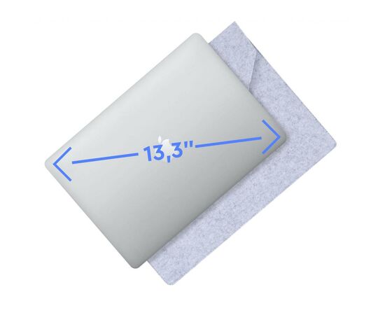 Чехол для ноутбука AirOn 13,3" Premium Grey (4822356710620), изображение 3 Чехол для ноутбука AirOn 13,3" Premium Grey (4822356710620), изображение 3