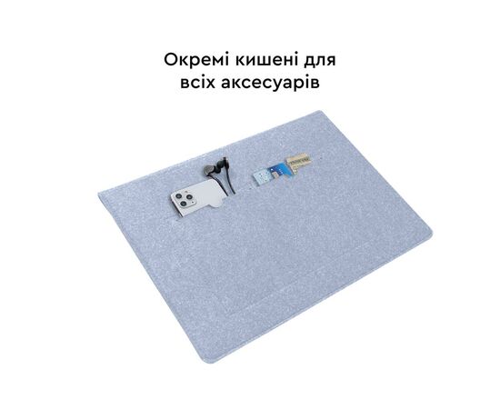 Чехол для ноутбука AirOn 13,3" Premium Grey (4822356710620), изображение 6 Чехол для ноутбука AirOn 13,3" Premium Grey (4822356710620), изображение 6