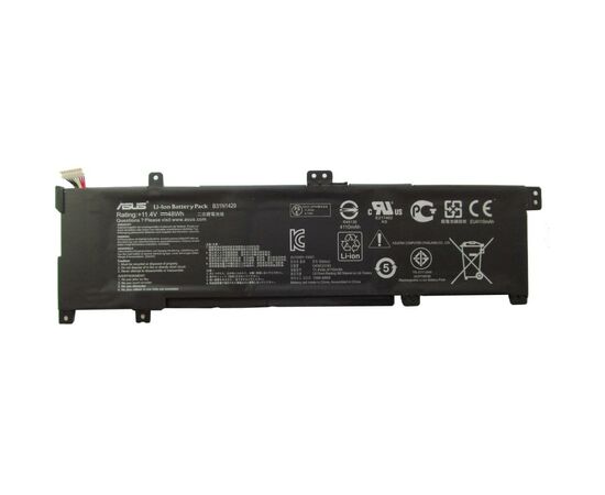 Аккумулятор для ноутбука ASUS K501 B31N1429, 4110mAh (48Wh), 3cell, 11.4V, Li-ion, черная, (A47275)
