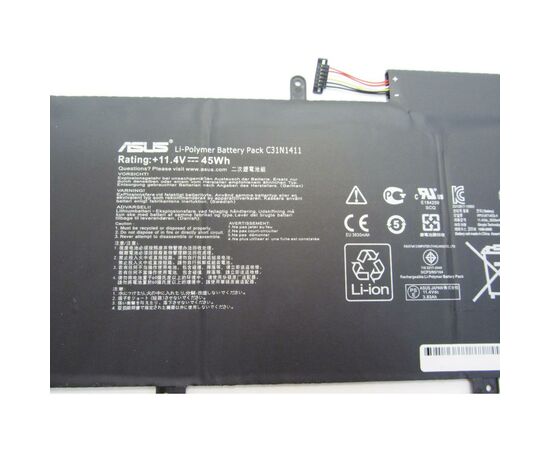 Аккумулятор для ноутбука ASUS UX305FA C31N1411, 3830mAh (45Wh), 6cell, 11.4V, Li-ion (A47183), изображение 3 Аккумулятор для ноутбука ASUS UX305FA C31N1411, 3830mAh (45Wh), 6cell, 11.4V, Li-ion (A47183), изображение 3