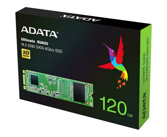Накопитель SSD M.2 2280 120GB ADATA (ASU650NS38-120GT-C), изображение 2 Накопитель SSD M.2 2280 120GB ADATA (ASU650NS38-120GT-C), изображение 2