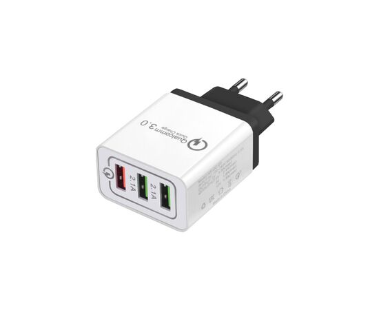 Зарядний пристрій XoKo QC-300 3 USB Qualcom 3.0 4.8A Black (QC-300-BK)