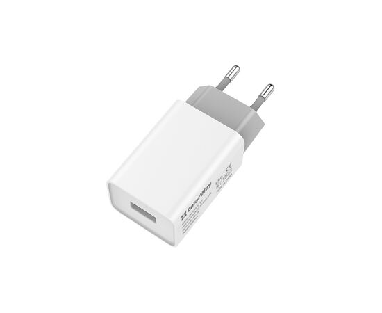 Зарядное устройство ColorWay 1USB AUTO ID 2A (10W) (CW-CHS012-WT), изображение 3 Зарядное устройство ColorWay 1USB AUTO ID 2A (10W) (CW-CHS012-WT), изображение 3