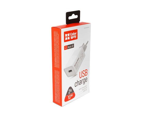 Зарядное устройство ColorWay 1USB AUTO ID 2A (10W) (CW-CHS012-WT), изображение 6 Зарядное устройство ColorWay 1USB AUTO ID 2A (10W) (CW-CHS012-WT), изображение 6