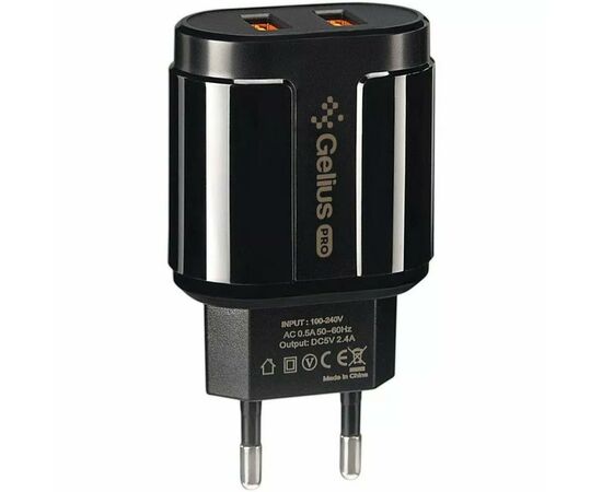 Зарядное устройство Gelius Pro Avangard GP-HC06 2USB 2.4A + Cable Type-C Black (00000075589)