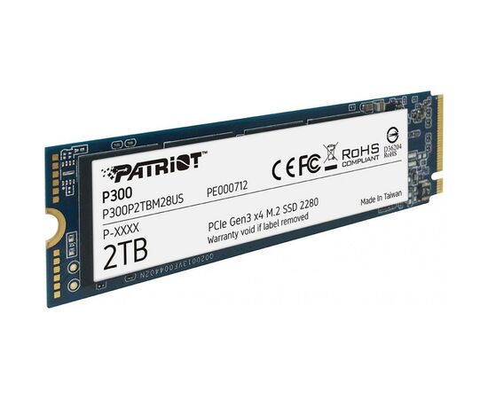 Накопитель SSD M.2 2280 2TB Patriot (P300P2TBM28), изображение 2 Накопитель SSD M.2 2280 2TB Patriot (P300P2TBM28), изображение 2