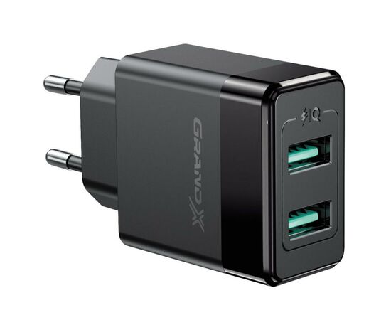 Зарядний пристрій Grand-X 2USB 5V 2,4A + Type-C cable (CH-50T), зображення 2 Зарядний пристрій Grand-X 2USB 5V 2,4A + Type-C cable (CH-50T), зображення 2
