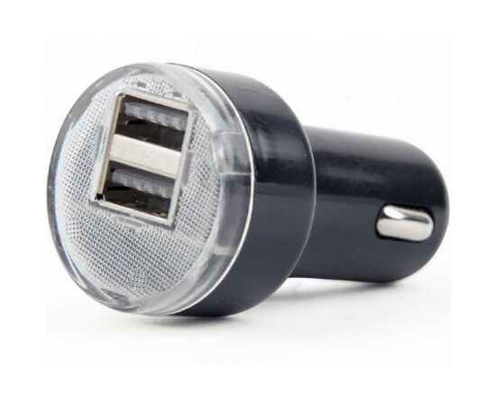 Зарядное устройство EnerGenie USB 2.1A black (EG-U2C2A-CAR-02), изображение 2 Зарядное устройство EnerGenie USB 2.1A black (EG-U2C2A-CAR-02), изображение 2